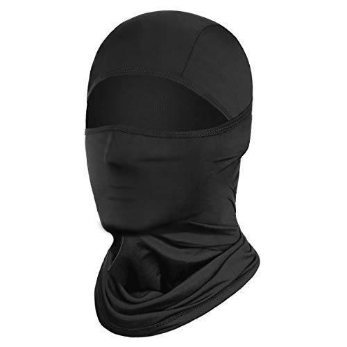 Achiou Balaclava Face Mask, Ski Mask for Men Women Football, Lightweight Sheisty Mask, Ninja Shiesty Sun Hood UV Protection - Black - 1