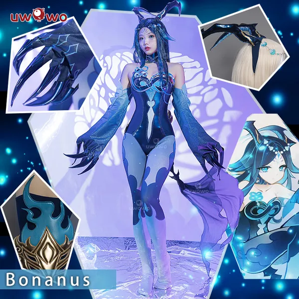 【Pre-sale】Uwowo Genshin Impact: Bonanus Hydro Yakshas Liyue Female Cosplay Costume | Set A S