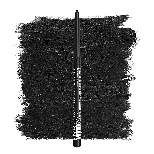 NYX PROFESSIONAL MAKEUP Mechanical Eye Pencil,Vivid Rich Mechanical, Creamy Retractable Eyeliner - Always Onyx, Black Eyeliner - 16 Always Onyx
