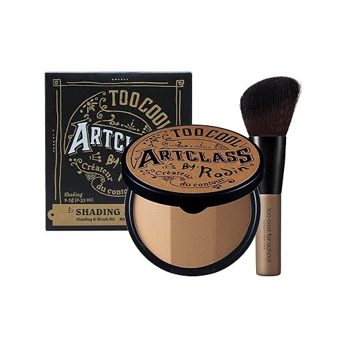 Too Cool for School - Artclass by Rodin Shading Master with Brush | Korean Contour Palette | Bronzer Face Powder (#1 Classic) - #1 Classic - 2 Piece Set