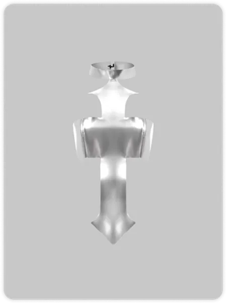 Y2k Silver Leather Top Women Top