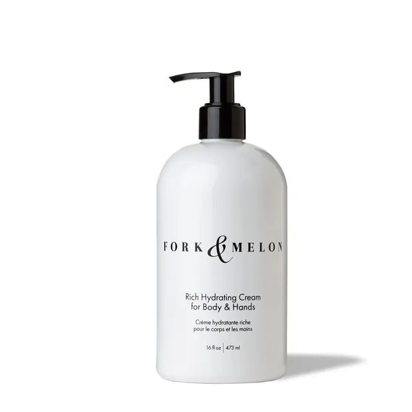 Rich Hydrating Cream for Body & Hands (16oz) by FORK & MELON