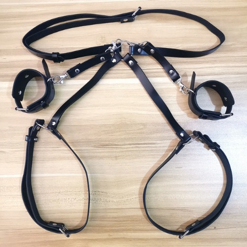 Gothic Alternative Harness Thigh Garter with Handcuffs