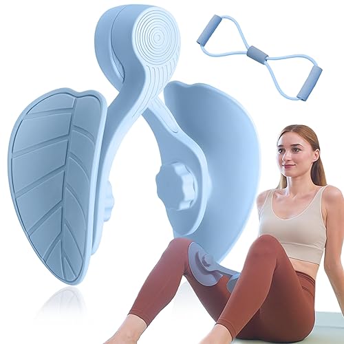 homimanor Thigh Master Thigh Exerciser, Hip & Inner Thigh Exercise Equipment, Pelvic Floor Muscle Trainer with Figure 8 Resistance Band for Arm Leg, Thigh Toner Kegel Exercise Products for Women - Blue