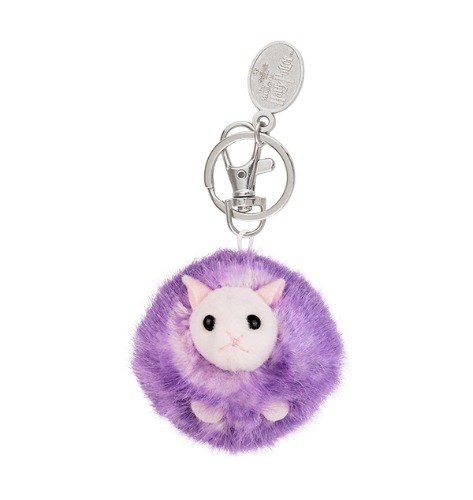 Purple Pygmy Puff Keyring | Default Title