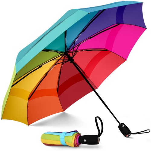 Repel Travel Umbrella - Rainbow