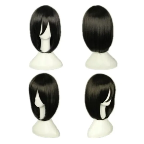 COSPLAZA Attack on Titan Shingeki No Kyojin mikasa Ackerman Black Anime Cosplay Wig