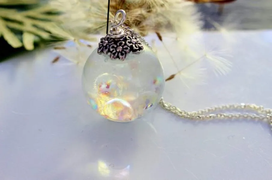 Fairy Necklace, Resin Orb Necklace, Gifts for Her, Daughter Gift