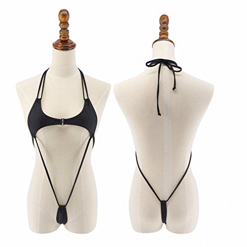 Tinpia Scrunch Butt Micro G-String Bikini Thong Swimsuit Sunbathing Bathing Suit - One Size - 17113