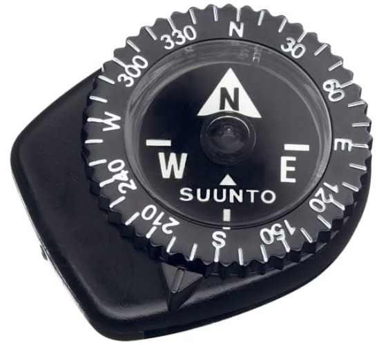 SUUNTO Clipper Compass, Micro Compass Attaches to Strap, Sleeve or Map Edge - Nh Compass