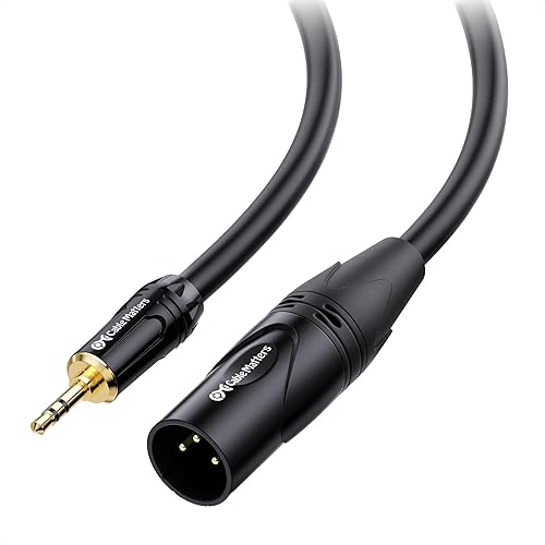 Cable Matters 3.5mm to XLR Cable 6 ft, Male to Male XLR to 1/8 Inch Cable, XLR to 3.5mm Cable, Compatible with iPod, MP3 Player, Laptop, Voice Recorder and More - 6 Feet - 6 Feet