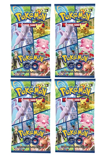Pokemon TCG Pokemon GO English Booster Packs x4 + TitanCards Toploader