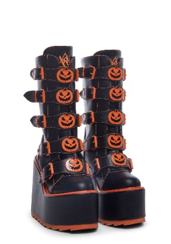 Dune Jack O'Lantern Platform Boots | ORANGE / US 9
