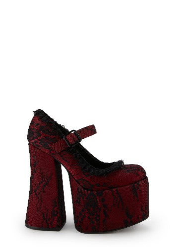 Lover's Anonymous Platform Heels | RED / US 9