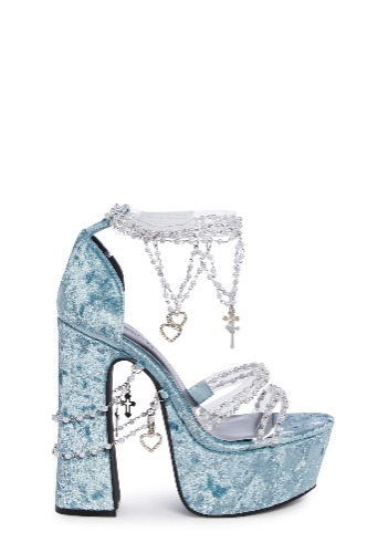 Holy Revelation Platform Heels - Baby Blue | LIGHT BLUE / US 9