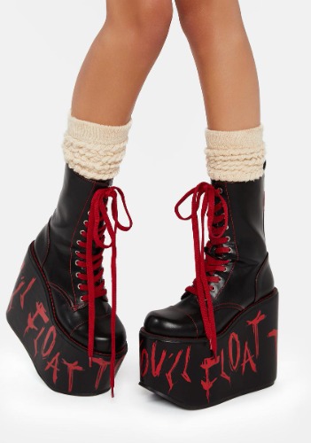 You'll Float Too Platform Boots | BLACK / US 9