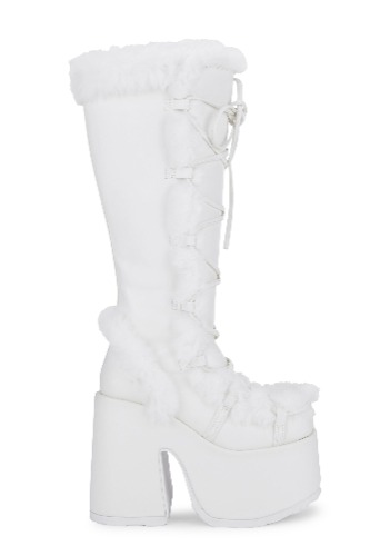 Pure Vigilance Platform Boots-White | White / US 12