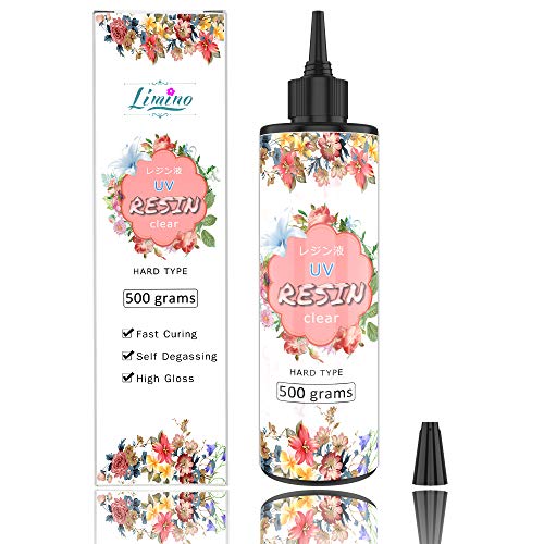 UV Resin 500g - Crystal Clear Improved Ultraviolet Curing Epoxy Resin for DIY Jewelry Making, Craft Decoration - Hard UV Glue Solar Cure Sunlight Activated Resin for Casting & Coating, DIY Resin Mold - 500 grams ($0.08 / g)