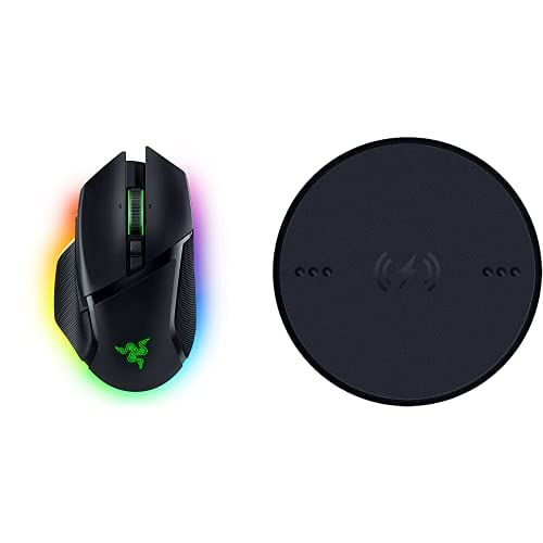Razer Basilisk V3 Pro Customizable Wireless Gaming Mouse + Wireless Charging Puck Bundle - Classic Black - V3 Pro - Wireless - Mouse + Wireless Charging Puck