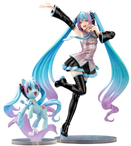 Kotobukiya kleines Pony Feat. Hatsune Miku Bishoujo PVC Statue 1/7 22 cm, Mehrfarbig, SV321