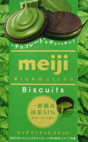 Meiji Rich Matcha Biscuits 6pieces [Japan Import]