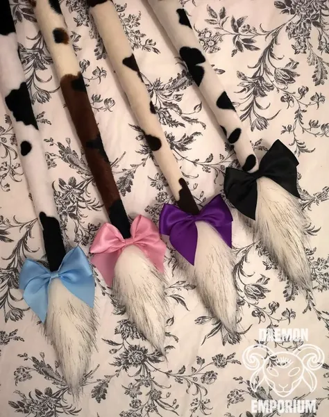 Black / White / Brown / Speckled - Cow Tails
