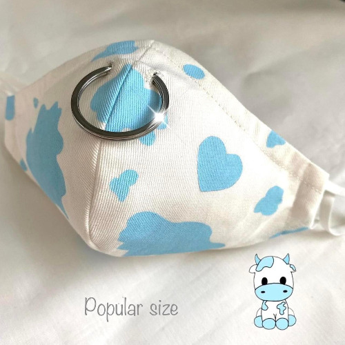 Blueberry cow face mask handmade and hand painted by...