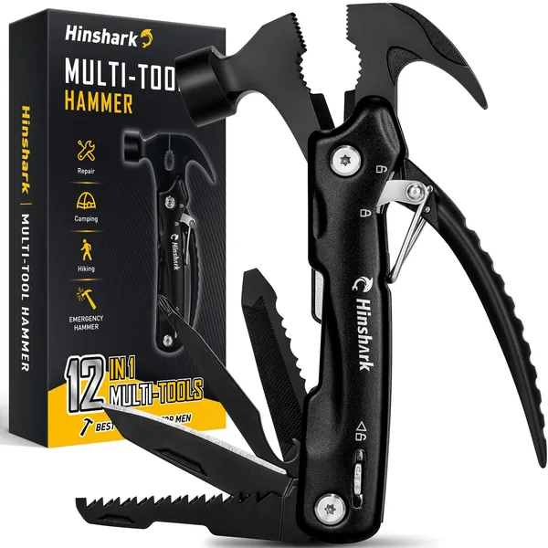 Gifts for Men, Stocking Fillers for Men, Hammer Multi Tool Gifts for Dad, Camping Gadgets for Men Gifts for Christmas, Christmas Gifts for Him, Secret Santa Gifts for Men Who Have Everything
