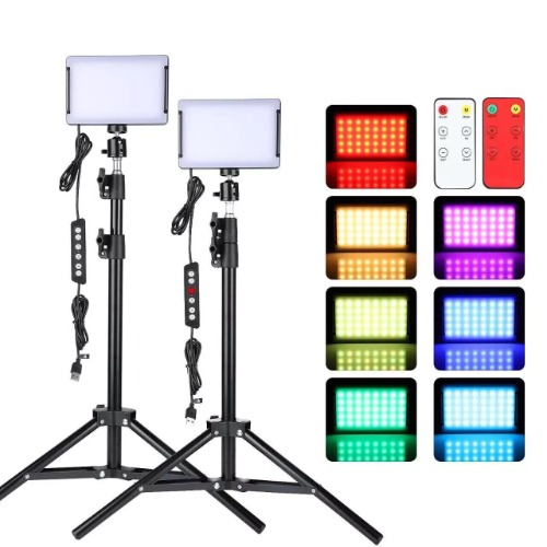 2Pk Led Video Light RGB Photography Lighting Kit