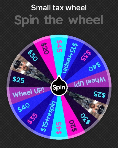 Small wheel spin request $25