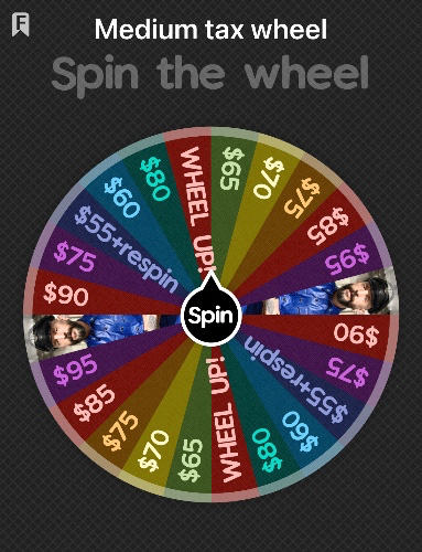 Medium wheel spin request $50