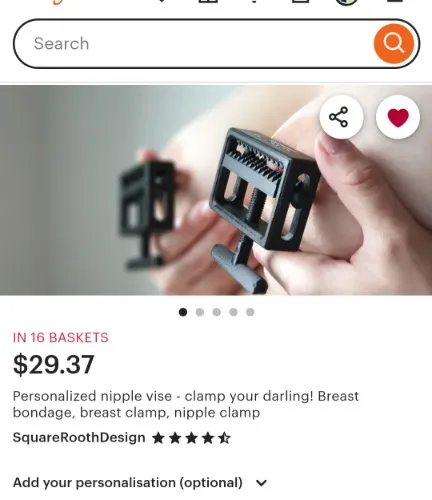 A special kind of nipple clamp