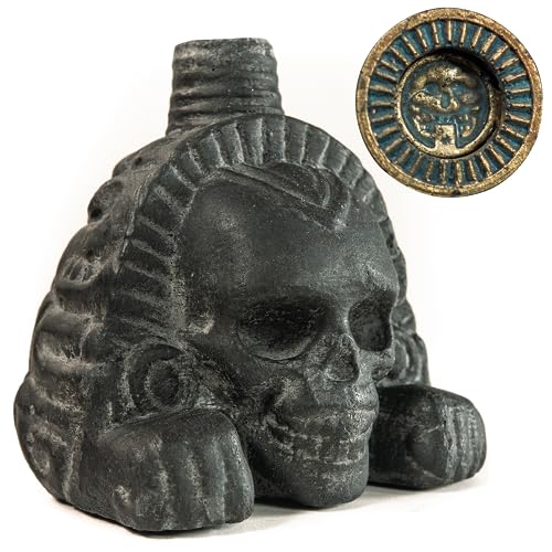Real Screaming Aztec Death Whistle By ITZCOEHUA (Obsidian Black) - Loudest Authentic Human Sounding Screams 125+ Decibels -