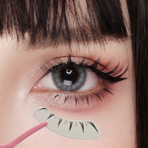 BBYWINK Bottom Eyelash Tattoo - Spiky