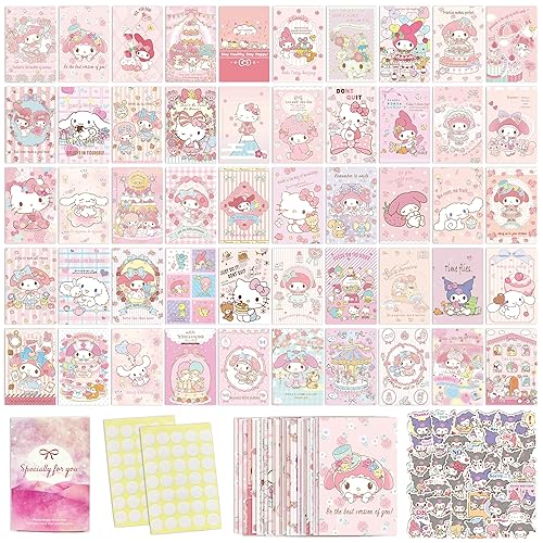 ARTBIZ 160PCS Anime Wall Collage Kit Aesthetic Pictures, Pink Anime Photo Collection for Teen Room Decor, Manga Posters Wall Prints Kit, Cute Posters for Room Bedroom Aesthetic