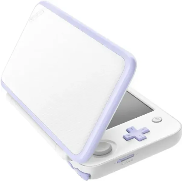 NEW 2DS XL Console, W/ AC Adapter, White & Lavender, Unboxed