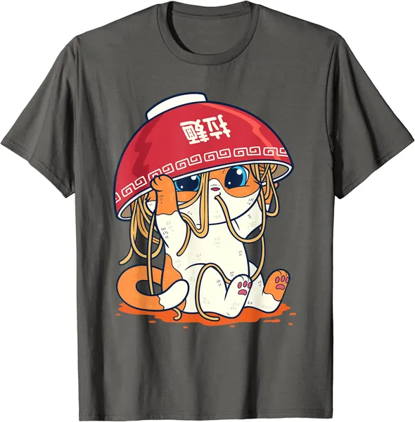Kawaii Cute Anime Cat Girl Otaku Japanese Ramen Noodles Gift T-Shirt