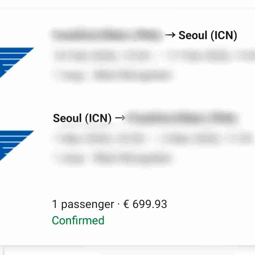 seoul flights ✨️