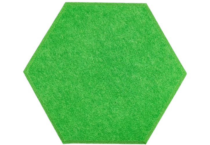 Hexagon PET Felt Acoustic Panels - 12 Pack - Eco Friendly Sound Absorption Panels - Forest Green