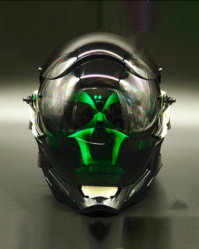 Cyberpunk Punisher Glowing Mask | Black / Onesize