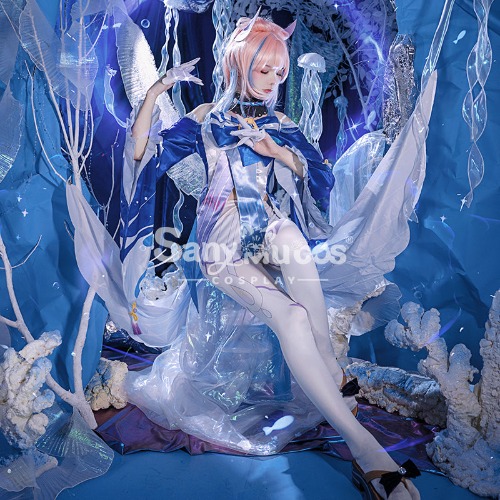 【48H To Ship】Game Genshin Impact Sangonomiya Kokomi Pearl of Wisdom Cosplay Costume - XL