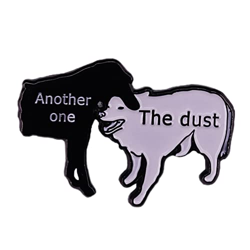 QUEEN Bank Brooch Music Badge The Dust Another One Custom Cartoon Dog Enamel Lapel Pin Shirt Bag Decoration Funny Animal Badge Jewelry Gift Fans Friends Family Members