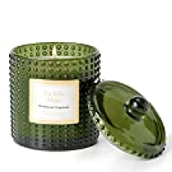 La Jolíe Muse Woodiness Fragrance Scented Candle, Natural Wax, 75 Hours Long Burning, Glass Jar for Gift and Home Decor