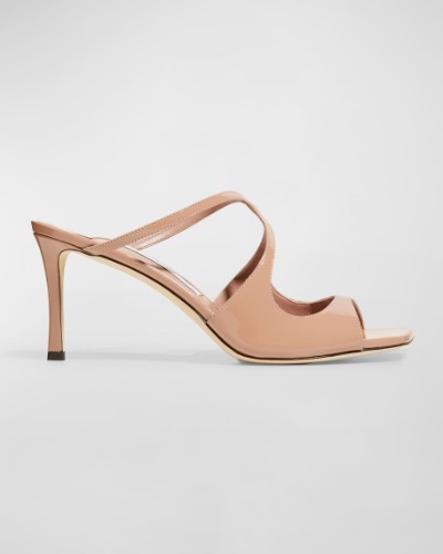 Jimmy Choo Anise Patent Leather Slide Sandals