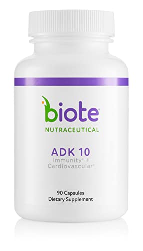 Biote Nutraceuticals - ADK 10 - Immunity + Cardiovascular (90 Capsules) - 90 Count (Pack of 1)