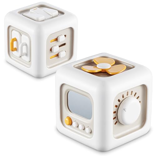 SOCBTNSO Busy Cube for Toddlers 1 Years, Montessori Toys for 1+ Year Old, Travel Toys for Kids 1-3, Learning Fine Motor Skills| Christmas Stocking Stuffers First Birthday Gift for Children 12 Month +