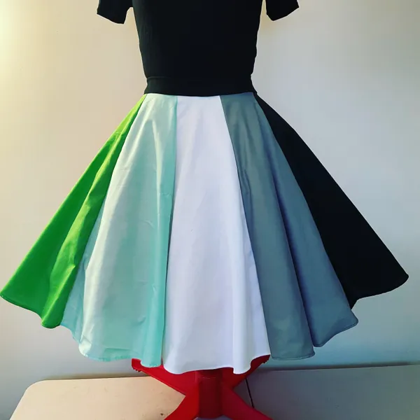 Aromantic Rockabilly Circle Skirt