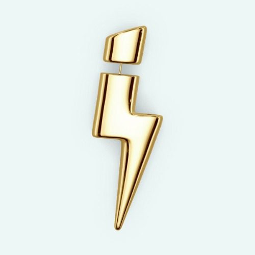 Thunderbolt Earring - Gold / Single