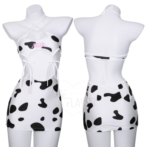 Drippin In Milk Dress - White and Black / S/M