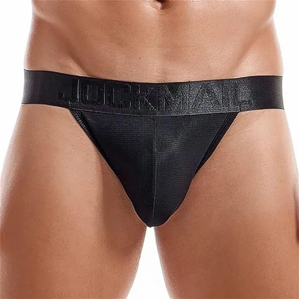 JOCKMAIL Mens Jockstrap Underwear Jock Straps Male Athletic Supporters for Men
